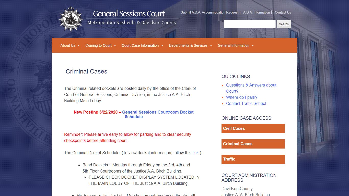 Criminal Cases | General Sessions Court of Metropolitan Nashville ...